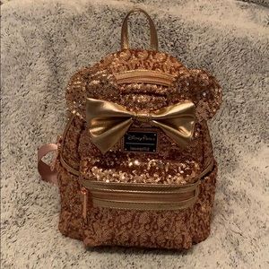 Disney Rose Gold Loungefly mini backpack